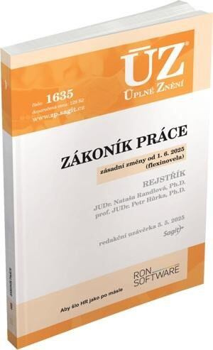 ÚZ 1635 Zákoník práce, rejstřík (podle stavu k 5. 5. 2025) - kniha z kategorie Personalistika
