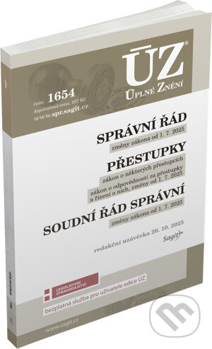 ÚZ 1654 / Správní řád, Soudní řád správní, Přestupky