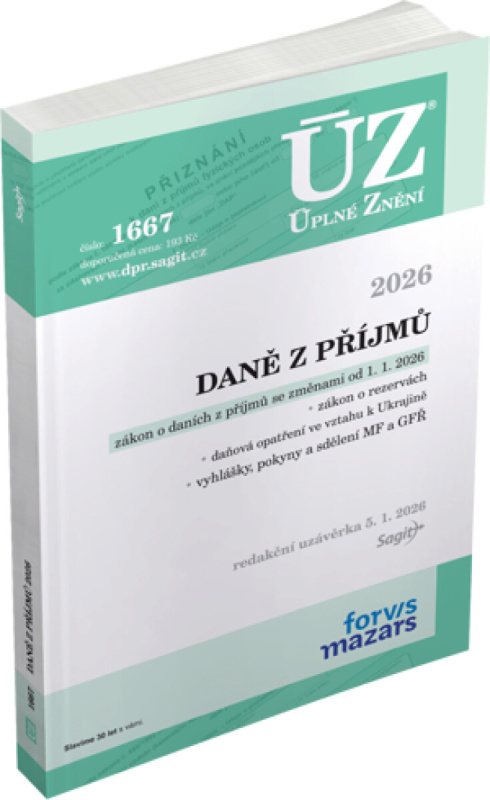 ÚZ 1667 Daně z příjmů