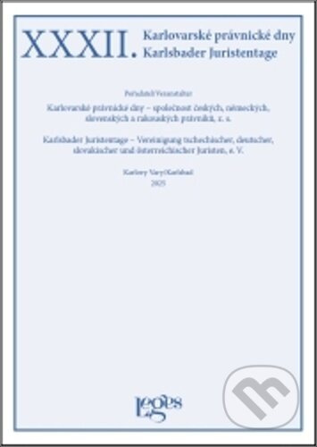 XXXII. Karlovarské právnické dny - Vladimír Zoufalý - kniha z kategorie Právo