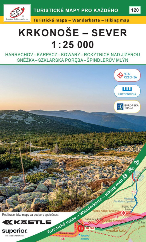 Krkonoše - sever 1:25 000 / 120 Turistické mapy pro každého,Krkonoše - sever 1:25 000 / 120 Turistické mapy pro každého