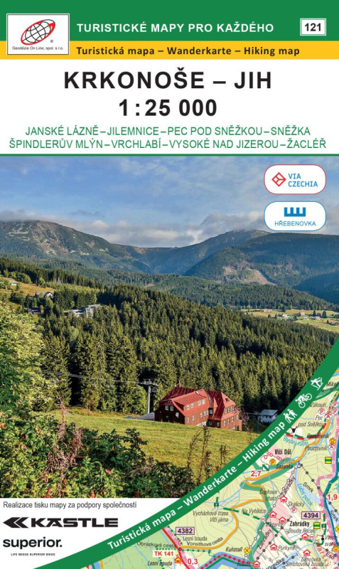 Krkonoše - jih 1:25 000 / 121 Turistické mapy pro každého,Krkonoše - jih 1:25 000 / 121 Turistické mapy pro každého