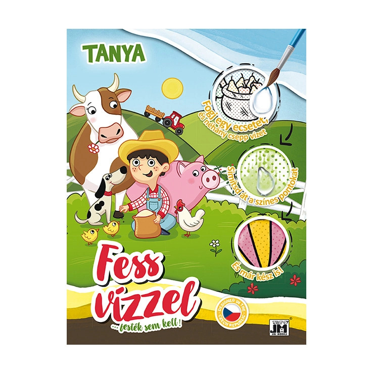 maluj vodou farma – omalovánky a4 (maďarská verze)