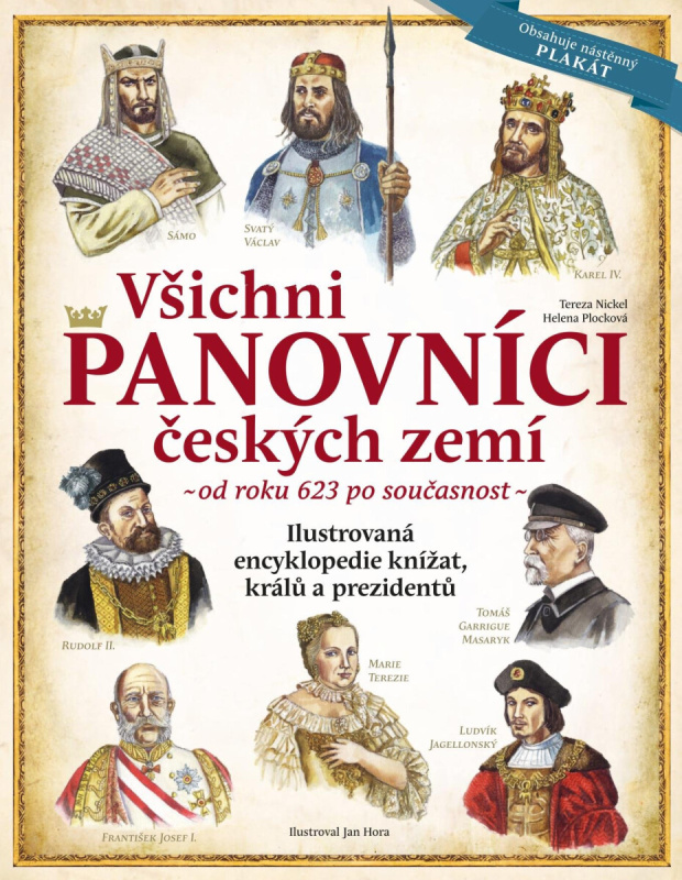 Všichni panovníci českých zemí (měkká vazba) + plakát