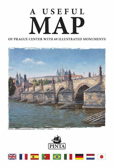 A USEFUL MAP (Praktická mapa centra Prahy s 69 ilustracemi historických památek (stříbrná))