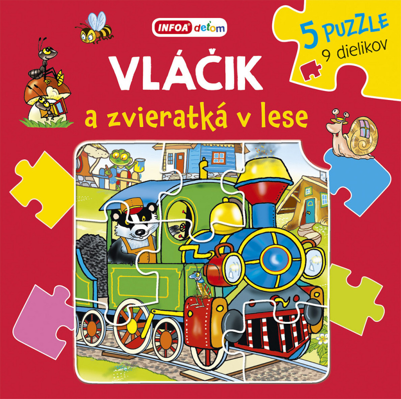 Knižné Puzzle - Vláčik a zvieratká v lese - kniha z kategorie Pro děti