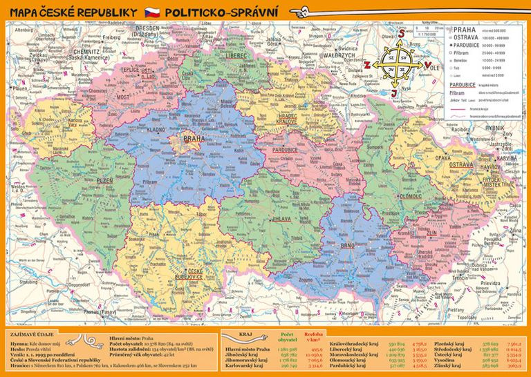 Mapa České republiky – zeměpisná a politicko-správní - kniha z kategorie Mapy Evropy