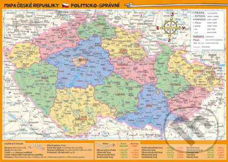 Mapa České republiky – zeměpisná a politicko-správní - kniha z kategorie Mapy Evropy