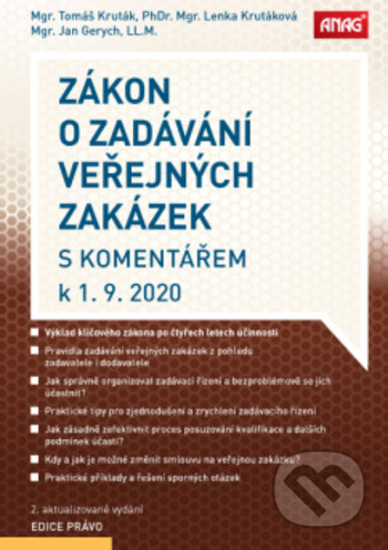Zákon o zadávání veřejných zakázek s komentářem (k 1. 9. 2020) - kniha z kategorie Správní právo