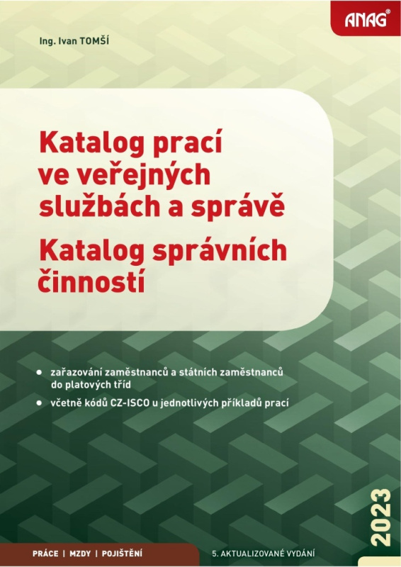 Katalog prací ve veřejných službách a správě; Katalog správních činností 2023
