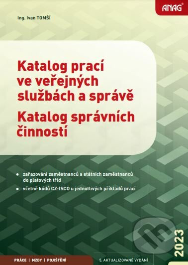 Katalog prací ve veřejných službách a správě; Katalog správních činností 2023