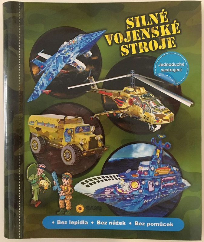 Silné vojenské stroje - Jednoduché sestrojení - kniha z kategorie Omalovánky, vystřihovánky, papír