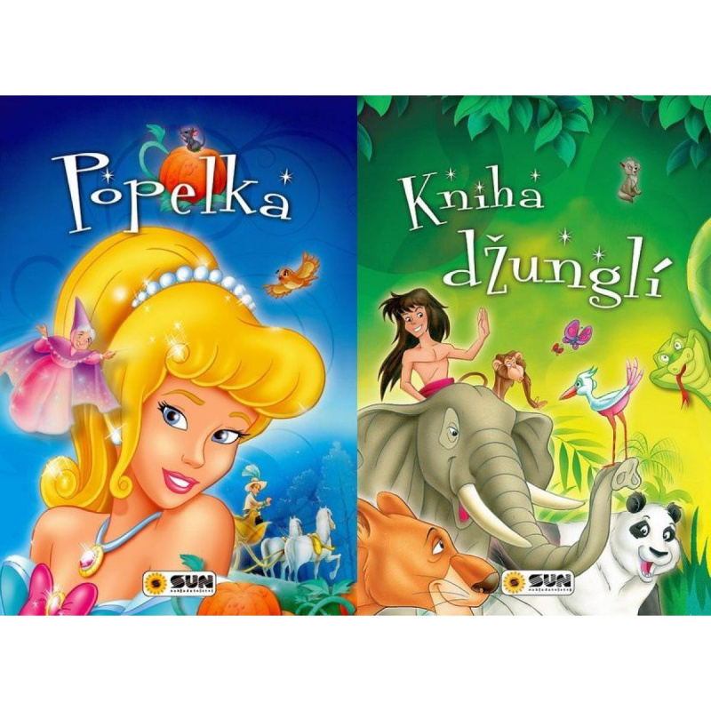 Popelka, Kniha džunglí - Dvě klasické pohádky NAKLADATELSTVÍ SUN s.r.o.