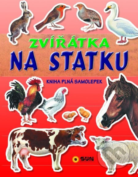 Zvířátka na statku kniha plná samolepek