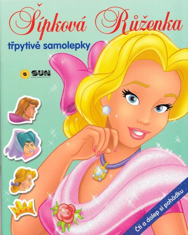 Šípková Růženka samolepky - čti a doplep
