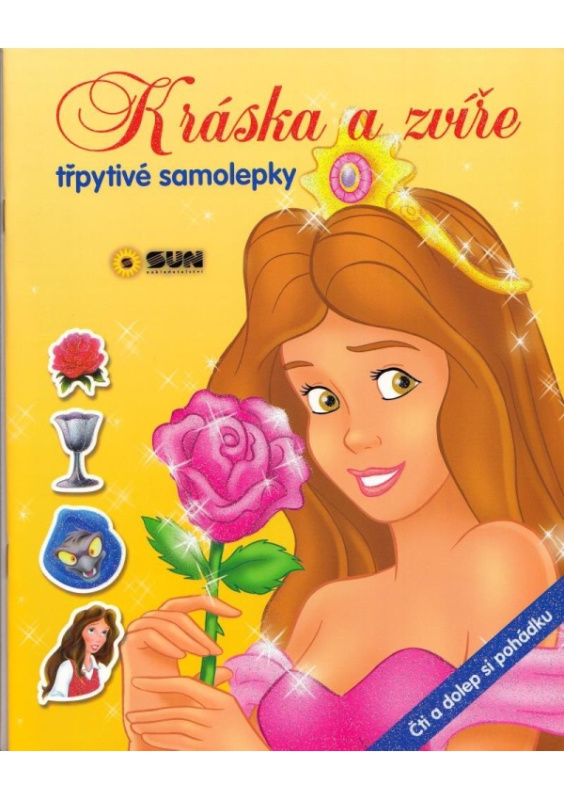 Kráska a zvíře samolepky- čti a dolep pohádku