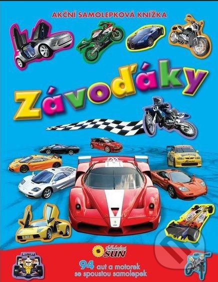 SUN Akční samolepková knížka - závoďáky