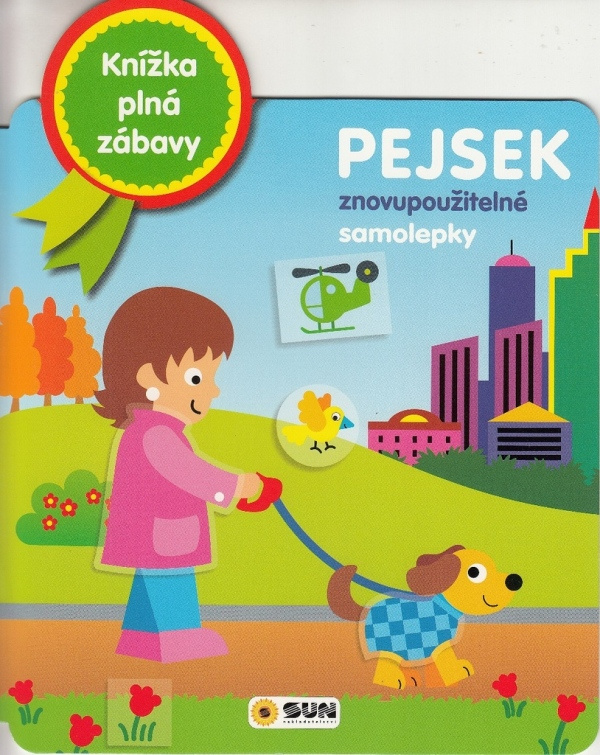 Knížka plná zábavy - Pejsek - znovu použitelné samolepky