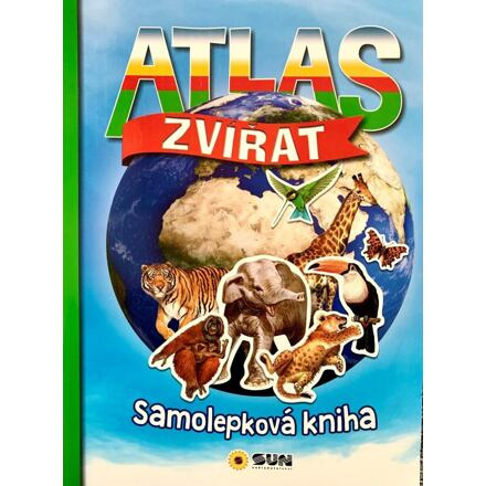 Atlas zvířat- velká kniha-330 samolepek