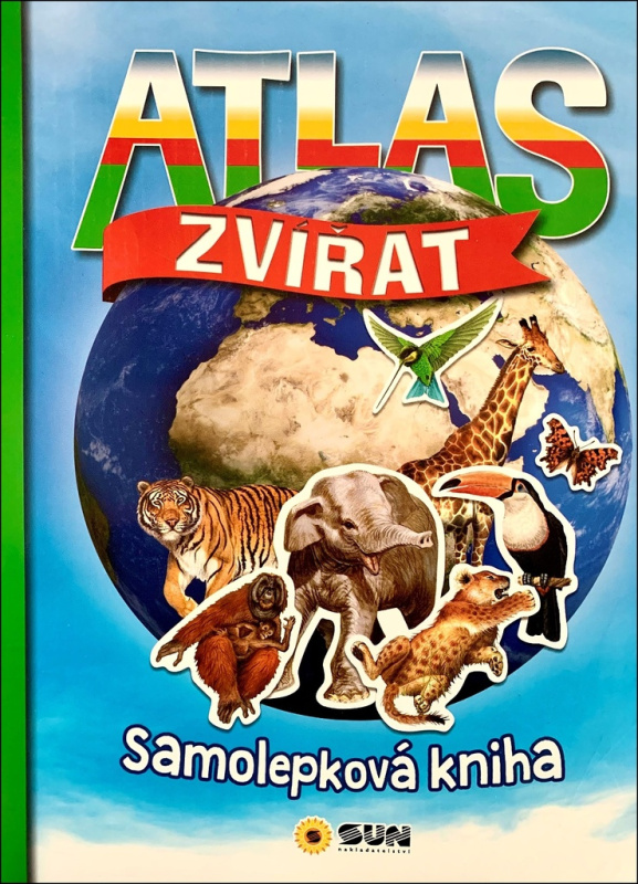 Atlas zvířat- velká kniha-330 samolepek