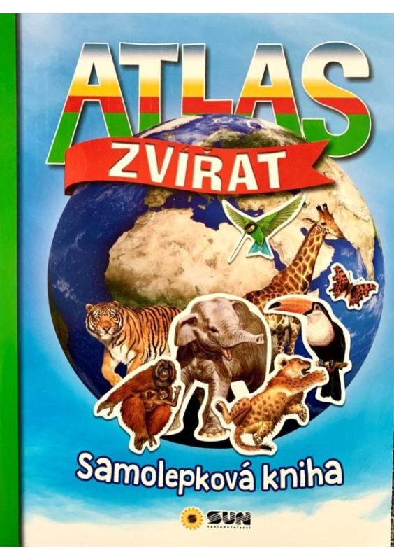 Atlas zvířat- velká kniha-330 samolepek