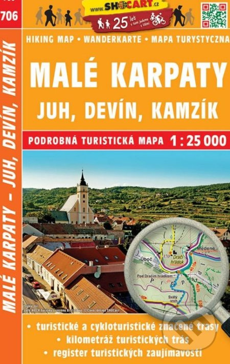 Malé Karpaty - Juh, Devín, Kamzík 1: 25 000 (Turistická mapa 706) - kniha z kategorie Mapy Evropy