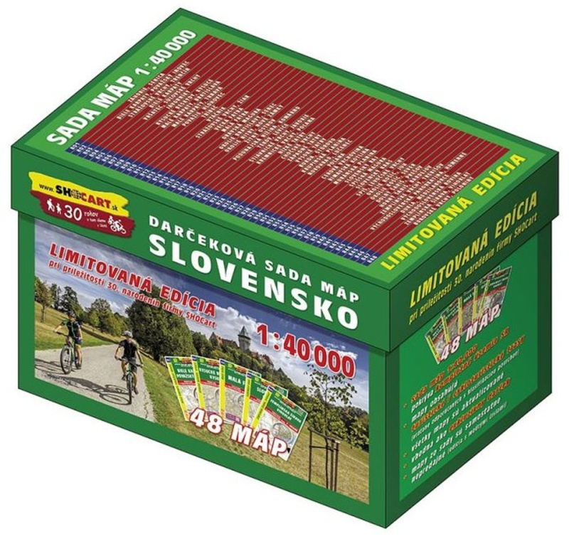 Darčeková sada máp 1:40 000 Slovensko