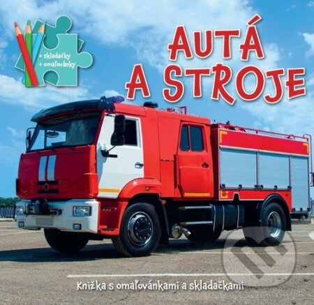 Autá a stroje (Knižka s omaľovánkami a skladačkami) - kniha z kategorie Pro děti