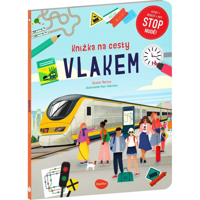 Knížka na cesty VLAKEM – Stop nudě: kvízy, rébusy, hry