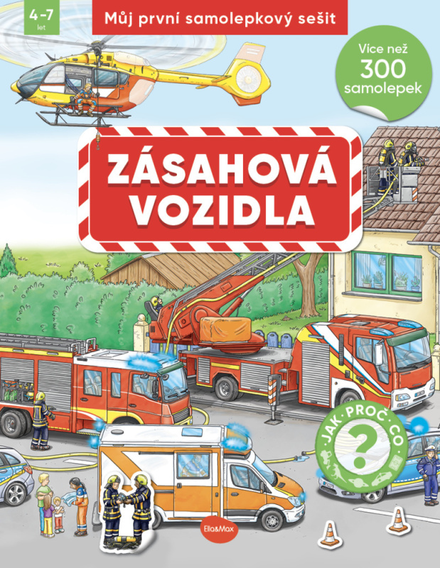 Můj první samolepkový sešit zásahová vozidla