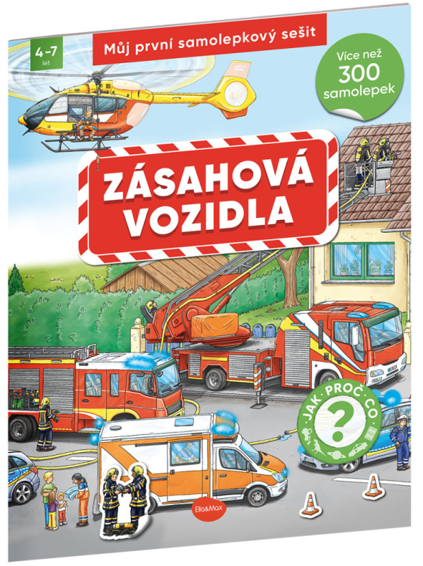 Můj první samolepkový sešit zásahová vozidla