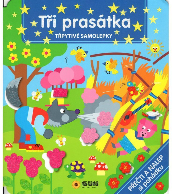 Přečti a nalep pohádku Tři prasátka