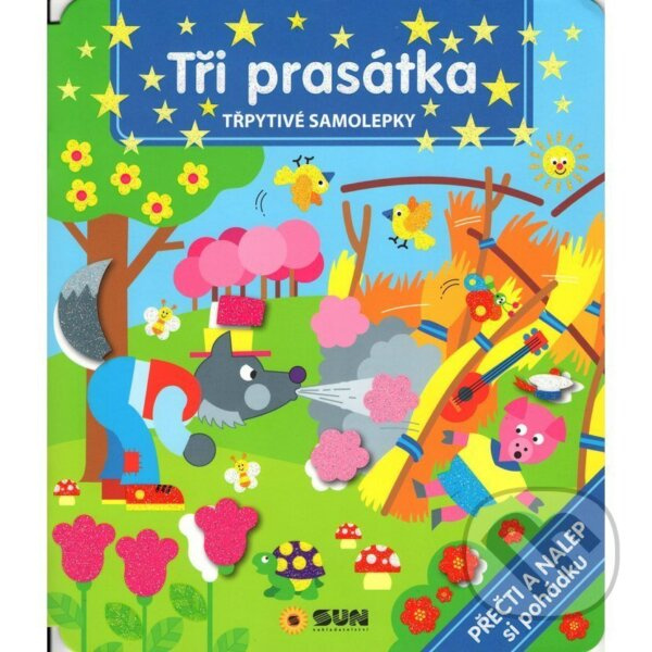 Přečti a nalep pohádku Tři prasátka
