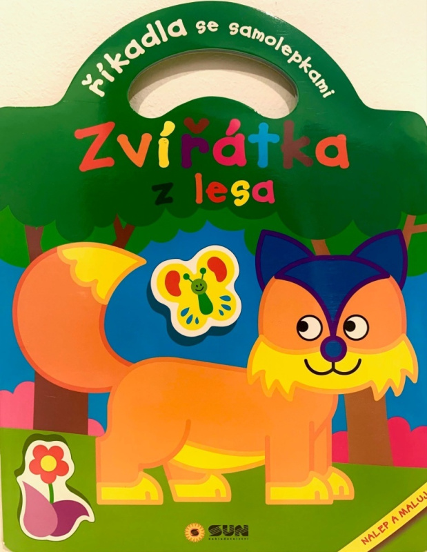 Říkadla se samolepkami - Zvířátka z lesa - nalep a maluj