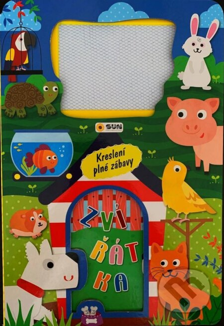 Zvířátka - knížka a magnetická kreslící tabulka