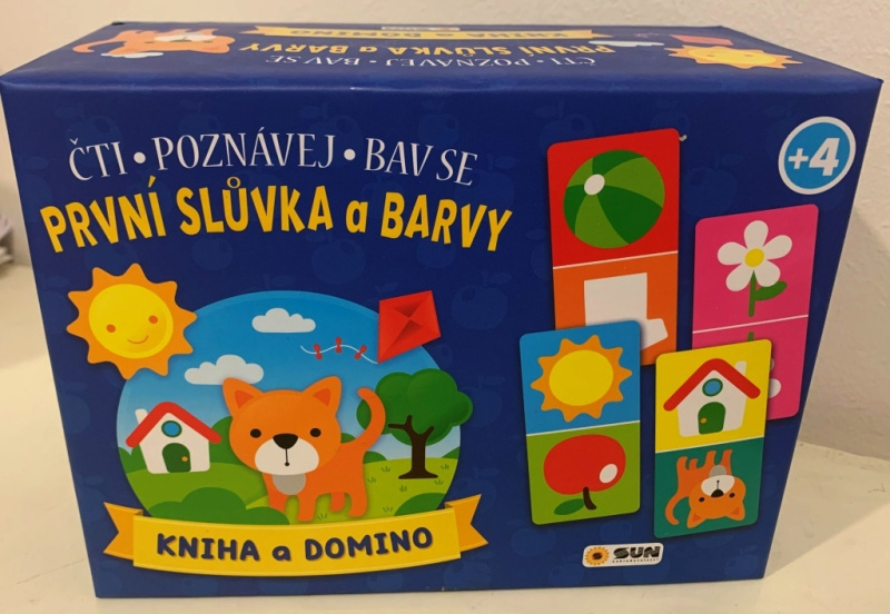 První slůvka a barvy - kniha a domino
