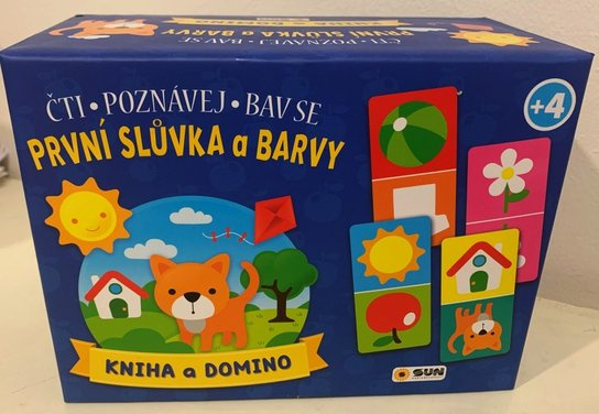První slůvka a barvy - kniha a domino