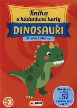 Kniha a hádankové karty DINOSAUŘI Poznej a objevuj