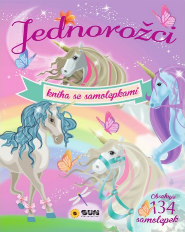 Jednorožci - kniha se 134 samolepka