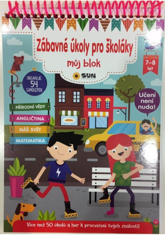 Zábavné úkoly pro školáky 7-8 let - Můj blok plný zábavných úkolů