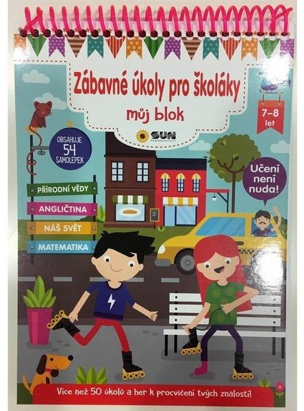 Zábavné úkoly pro školáky 7-8 let - Můj blok plný zábavných úkolů