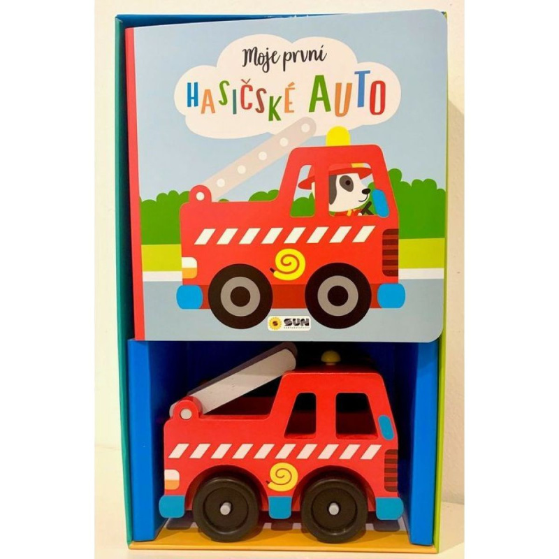Moje první Hasičské auto - Dárkový box kniha s hračkou