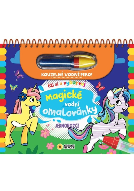 Magické vodní omalovánky- jednorožci
