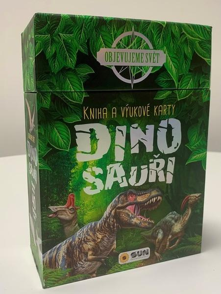 Kniha a výukové karty - Dinosauři