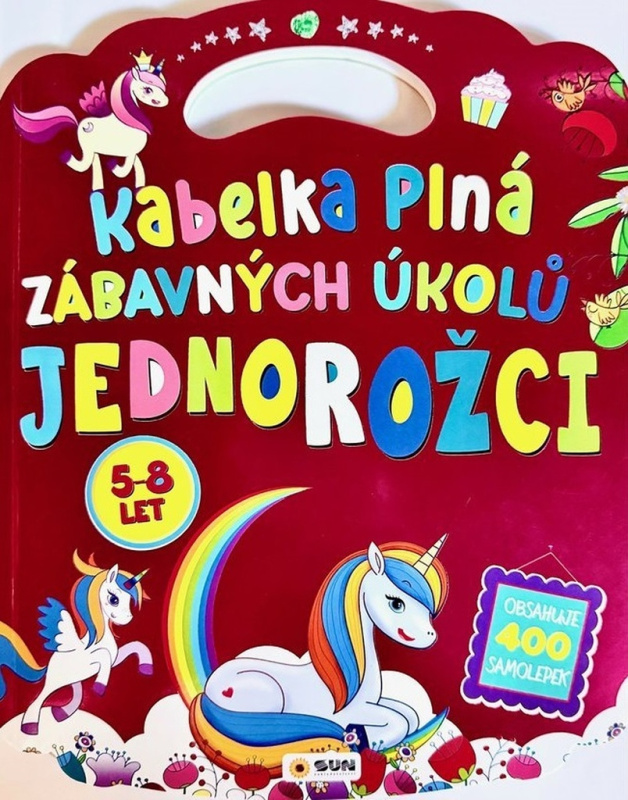 Kabelka plná zábavných úkolů - jednorožci - 400 samolepek