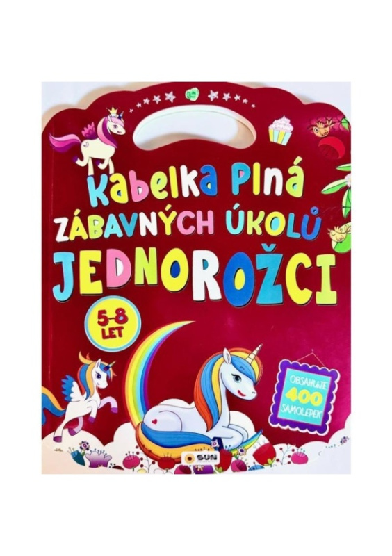 Kabelka plná zábavných úkolů - jednorožci - 400 samolepek