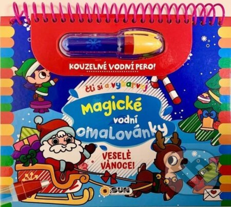 Čti a vybarvuj - VESELÉ VÁNOCE - Magické vodní omalovánky