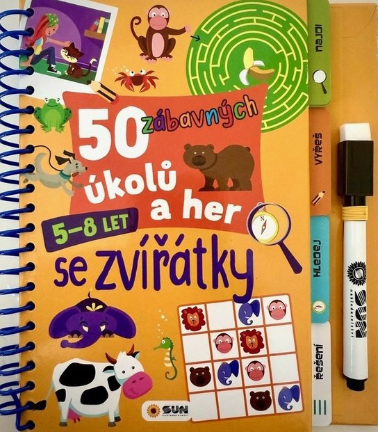 50 zábavných úkolů a her - Se zvířátky 5 - 8 let