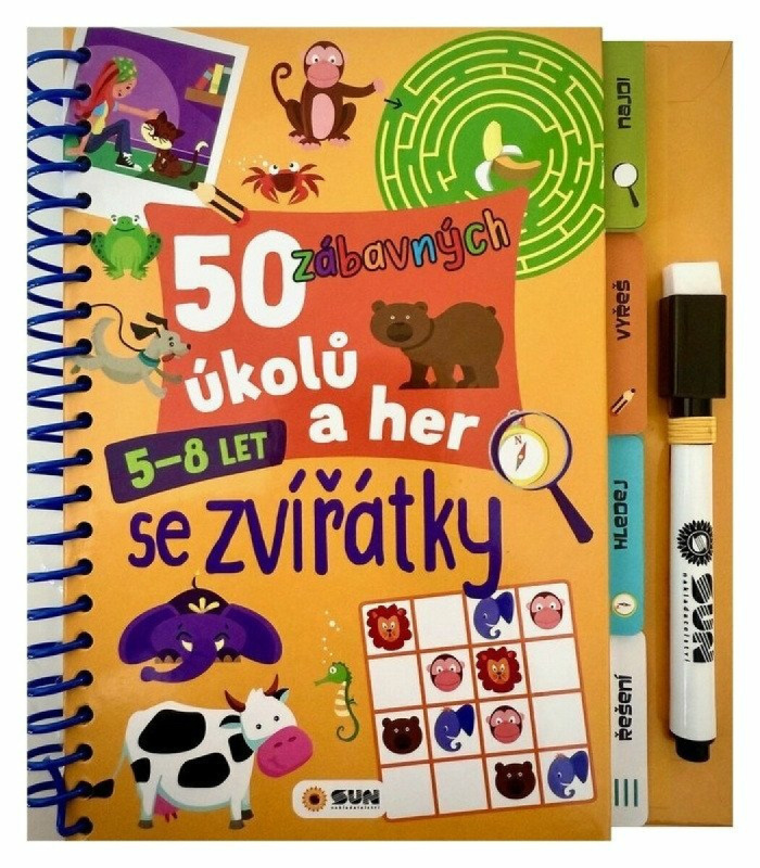 50 zábavných úkolů a her - Se zvířátky 5 - 8 let