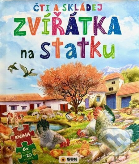 Čti a skládej: Zvířátka na statku (kniha a 6 x puzzle) - kniha z kategorie Naučné knihy